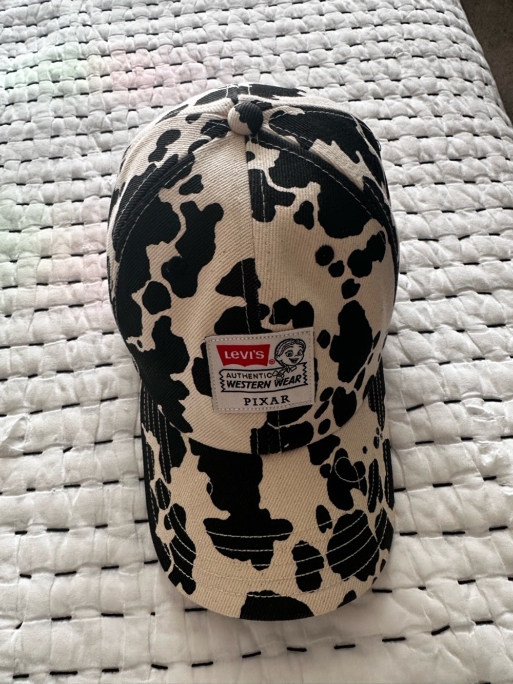 Levi's X Disney Cow Print Baseball Cap - Black & Cream - Picture 5 of 8